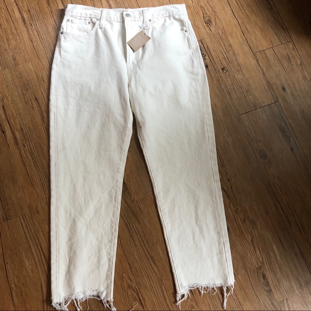 Madewell distressed cropped jeans